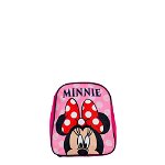 Ghiozdan poliester, Minnie cu buline, roz, 30 x 25 x 10 cm, Disney