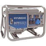 Generator Curent Electric Hyundai HY6001, 6kW, 230 V (Argintiu), Hyundai
