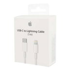 Cablu de date incarcare Apple original iPhone conector USB-C la Lightning, 1m, ambalaj original inclus, alb, Apple