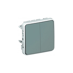 Switch Plexo IP55 - 2 module 2-way - 10 AX 250 V~ - modular - gri, Legrand