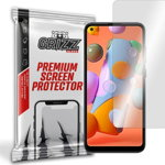 Folie de protectie GrizzGlass, Sticla hibrida, Compatibil Samsung Galaxy A11, Transparent, GrizzGlass