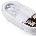 Cablu de date Samsung EP-DG925UWE, microUSB, Alb, Bulk
