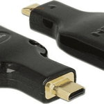Adaptor HDMI la micro-D HDMI M-T metalic 4K, Delock 65664, Delock