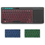 Tastatura Wireless Multimedia Rii RTMWK18P, iluminare LED RGB , USB (Negru)