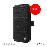 BMW Husa Agenda Piele Hexagon Negru Apple iPhone 7, iPhone 8, BMW