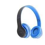 Casti Bluetooth Radio/MP3/TF/mic P47 Alien blue, 