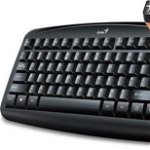 USB, tastatura 104 taste (concave) + mouse optic 1000dpi, 3 butoane, black, GENIUS