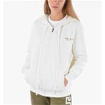 AUTRY Gold Club Front Zipped Oversized Hoodie White