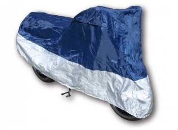 Prelata Motocicleta Scuter pentru Exterior, Impermeabila, Marime L, Albastru / Argintiu