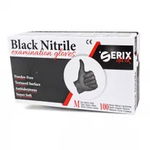 Set 1.000 Manusi Examinare Nitril Nepudrate Serix Dark (black) M