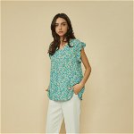 Bluza lejera cu print floral C9107GV Verde, 
