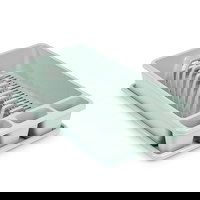 Uscator vase cu tava, rectangular, mediu, dimensiuni 45 x 26 x 9 cm, verde, Surt VRM, 