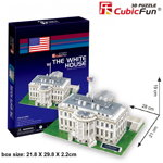 Puzzle 3D Cubic Fun - Washington: The White House, 65 piese (Cubic-Fun-C060H), Cubic Fun