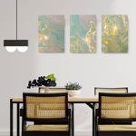 Set 3 tablouri canvas abstract imitatie marmura - Dimensiune multicanvas: 3 tablouri 50x70 cm, 