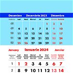 Calendar de birou 2024 triptic tip piramida, Crime Scene Press