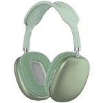 Casti over-ear wireless P9, Bluetooth 5.0, Bass, 40mm, AUX, Radio FM, Green, NYTRO
