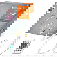 Kit Banda LED RGB Ledvance FLEX Audio cu Telecomanda, 20W, 220-240V, lumina color, dimabila, sincronizare muzica, IP20, 5 metri, Ledvance