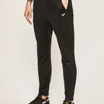 Reebok, Pantaloni sport slim fit cu snur in talie Wor, Negru, S