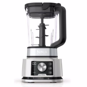 Blender Ninja Foodi Power Nutri 3-in-1 CB350EU, Motor cu cuplu inteligent, 6 programe Auto-IQ, 1200 W, Bol 2.1 L, Cana 700 ml, Bol 400 ml (Negru/Argintiu)