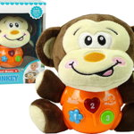 LeanToys Interactive Educational Monkey Brown Sound Lullaby Melodies, LeanToys