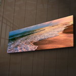 Tablou Canvas cu Led Plaja Lunga fara Priza, Multicolor, 90x30 cm, Ledda