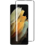 Folie Protectie Sticla Temperata Lemontti 2.5D Case Friendly LFSTCFS21BK pentru Samsung Galaxy S21 (Transparent/Negru)