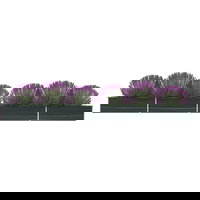 vidaXL Strat inaltat de gradina argintiu 600x80x45 cm otel galvanizat