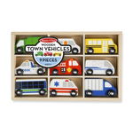 Set de 9 masinute utilitare din lemn, Melissa & Doug