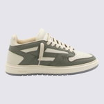 REPRESENT REPRESENT WHITE AND GREY LEATHER REPTOR LOW VINTAGE SNEAKERS WHITE, REPRESENT