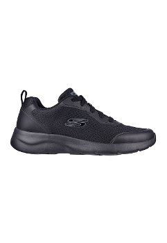 Skechers, Pantofi sport cu insertii de plasa Dynamight, Negru stins, 41