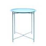Masa de cafea pentru gradina / terasa, din metal, Shades Albastru, Ø46xH52,5 cm