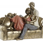 Figurina decorativa din Polirasina Auriu L22xH17cm
