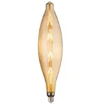 Bec led decorativ Eliptic-XL Amber luminozitate 620 lm E27 inaltime 46.5 cm