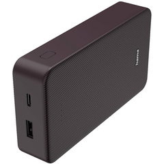 Acumulator Extern Colour 20 Capacitate 20000mAh 1x USB-C 1x USB-A Mov, Hama