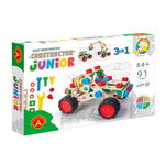 Joc de constructie Off Road Vehicle Constructor Junior, 91 piese, + 4 ani, Alexander Toys, 