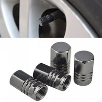 Set 4 capace Amio din aluminiu pentru ventil model hexagon rosu