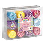 Set 12 stampile cu unicorni cu tus propriu, Totum