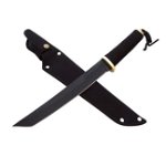 Cutit japonez IdeallStore®, Tanto Blade, 35 cm, negru, teaca cordura, IdeallStore