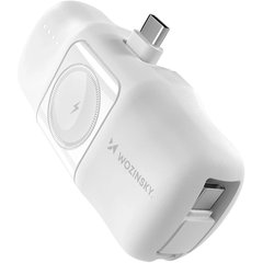 Baterie externa Wozinsky WF16-YCS 5000mAh, 15W, 2x USB-C, Incarcator Apple Watch, Alb        Cod produs: WOZ-147177