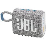 Boxa portabila JBL Go 3 Eco, Bluetooth. IP67, 5H, Gri/Alb, JBL