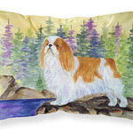 Caroline`s Treasures Carolines Comorile SS8204PILLOWCASE engleză jucărie Spaniel Fabric Standard pernă Multi, 