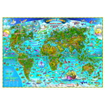Harta lumii pentru copii 50 x 35 cm