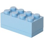 Mini cutie depozitare LEGO 2x4 albastru deschis