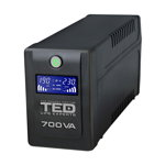UPS 700VA 400W LCD TED LINE INTERACTIVE CU STABILIZATOR 2 IESIRI SCHUKO, TED
