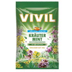 Bomboane Vivil Plante Naturale si Menta fara zahar 60g, Vivil