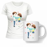 Set cana si tricou personalizate pentru ziua indragostitilor Valentines Day SVD3016