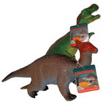 Set 2 figurine dinozauri din cauciuc, T-Rex verde si Tsintaosaurus, 34 cm, UP Intl