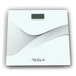 Cantar Corporal Tesla Bs103W, 180Kg, Baterii 2 X aaa, 30X30Cm, Alb, Tesla