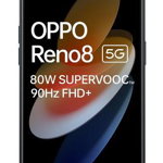 Telefon mobil Oppo Reno 8, 5G, 256 GB, 8GB RAM, Dual-Sim, Negru Shimmer, OPPO