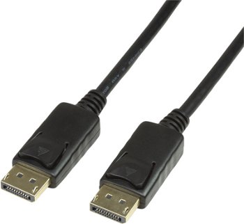 Cablu video logilink cv0077, displayport (t) la displayport (t), 10m, negru